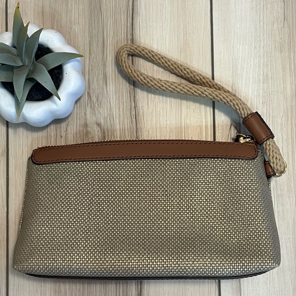 Michael Kors Talia Small Canvas Wristlet NWT - Picture 8 of 9